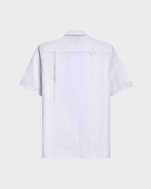 Vilebrequin - Men Short-sleeve Linen Shirt Solid - Shirt - Courbis - White - Size XXL