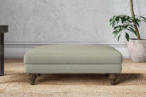 nkuku Marri Dining Footstool | Make To Order | Medium | Recycled Cotton Flax