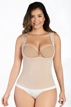 Seamless Tank Top Essential Open Bust - Nude / XL