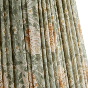 45cm scalloped straight empire shade in bay leaf & manilla silk Pimpernel by Morris & Co.