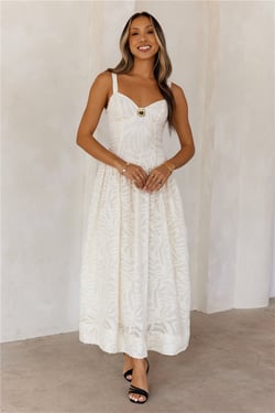 Candlelight Hour Maxi Dress Cream