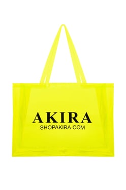 AKIRA PVC Xxl Shopping Bag In Neon Yellow
