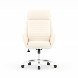 Colamy ELLIS Study & Home Office Swivel Chair with Casters - Beige