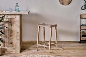 nkuku Vinay Woven Counter Dining Stool | Seating | One Size | Brown
