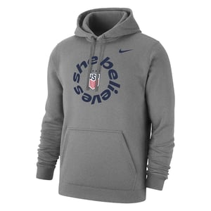 Men's Nike USWNT SheBelieves Club Fleece Grey Hoodie / 2X