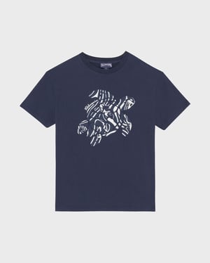 Vilebrequin - Boys T-shirt Printed Turtle Orcas - Tee Shirt - Gabin - Blue - Size 12