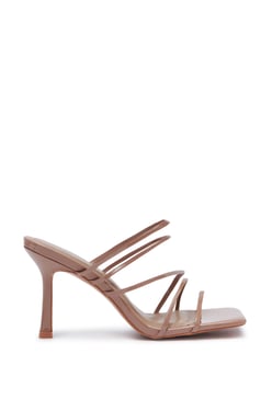 AKIRA Hughie Nude New Strappy Slip On Sandal | Size 10