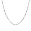 Textured Link Chain Necklace Silver
