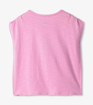 Girls Lilac Shell Cinched Shoulder Top