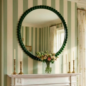 Larger Flynn mirror in green