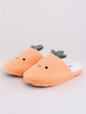 Daisy Street Fluffy Slippers - Peach - S