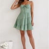 One Spring Day Mini Dress Green