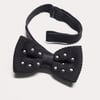 Elensa Silk Bow Tie - Black Dot
