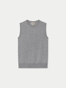 Timeless Cashmere Crewneck Vest - XL / dawn blue / WK1065-0828/0000