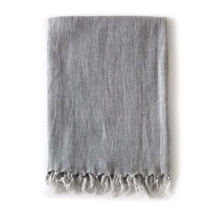 Montauk Linen King Blanket   Ocean