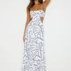 Made Me Twist Maxi Dress White