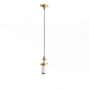 Mini elbow rechargeable pendant kit in antique brass