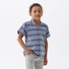 Boys Striped Nautical Jersey Button Down