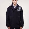 Vintage Double Breasted Wool  Patched Jacket