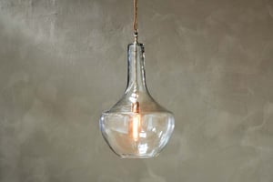 nkuku Agatarla Recycled Glass Pendant | Lights | Large | Clear