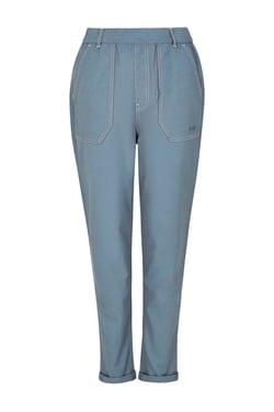 Weird Fish Malorri Organic Cotton Cargo Trousers China Blue Size 22