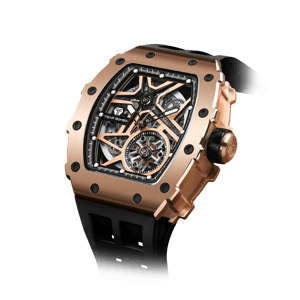 TSAR BOMBA Men's Automatic Watch | Gold Black | Elemental TB8209A | 10ATM Waterproof | Japanese Mechanical Skeleton Movement | 316L Stainless Steel Tonneau Luxury Sport Watch