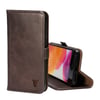 iPhone SE & iPhone 8/7 Leather Wallet Case (with stand function) - Dark Brown