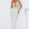 Escape Plan Strapless Maxi Dress Sage
