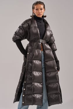 AKIRA Poppin Off Tearaway Puffer | Black | Size 1X/2X