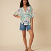 Cream Printed Relaxed Shirt