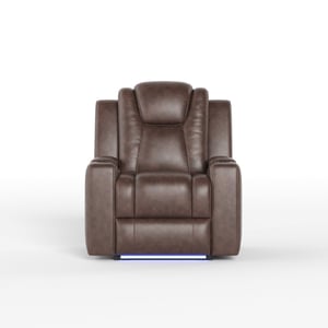 COLAMY SERENO Full-Power Adjustable Recliner Sofa - Dark Brown