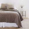 Brussels Quilted Cotton King Coverlet   Walnut