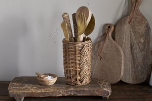 nkuku Bersama Rattan Utensil Holder | Kitchen & Dining Accessories | One Size | Natural