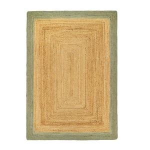 Jute Border Rug Sage Green - 160x230cm