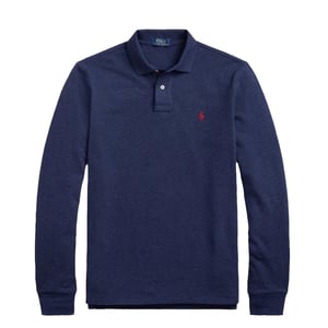 Polo Ralph Lauren Custom Slim Fit LS Polo Spring Navy Heather