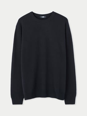 Essential Crewneck Cashmere Sweater - 5XL / Black / MK01-1481