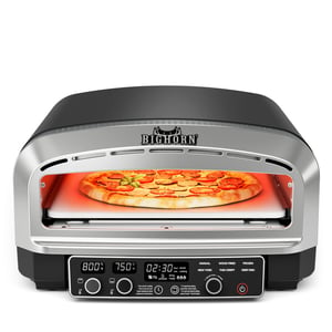 14" Indoor Electric Countertop Pizza Oven with 6 Preset Modes, Stainless Steel