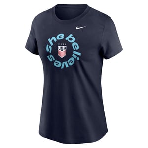 Women's Nike USWNT SheBelieves Circle Core Navy Tee / XL