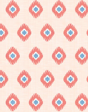 Tangier Medallion' Wallpaper by Wallshoppe - Peach - Traditional / Sample - 8 x 8 in.