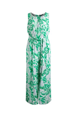 Weird Fish Padra Lenzing EcoVero™ Wide Leg Printed Jumpsuit Evergreen Size 22