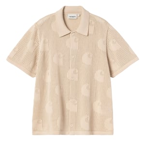 Carhartt WIP We S/S Temple Knit Shirt Fleur De Sel