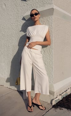 Katia Midi Pants (White) - US 6