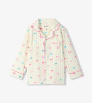 Girls Tiny Bows Relaxed Fit Pajama Set