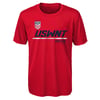 Youth Outerstuff US WNT Engage Poly Red Tee / L