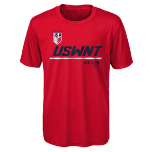 Youth Outerstuff US WNT Engage Poly Red Tee / XL