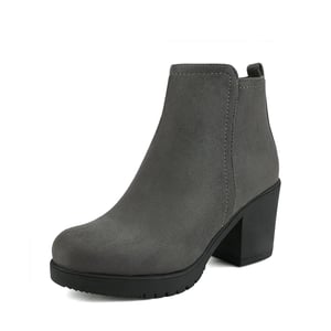 DREAM PAIRS Low Heel Chunky Ankle Boots