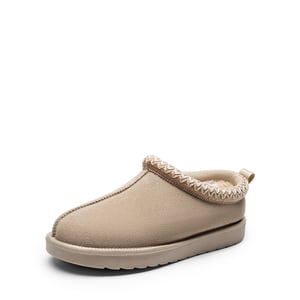 DREAM PAIRS Women   s Wide Toe Fuzzy Cozy Slip On Slippers
