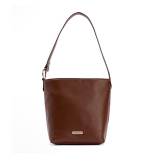 Barbour Womens Cedar Leather Bucket Bag Brown