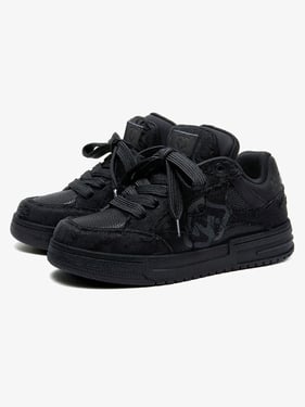 Rubber Sole Black Knight Destruction Skate Shoes - Black / 46
