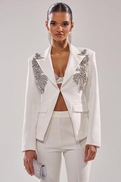AKIRA Spend It All On Me Embellished Blazer | Size 1X